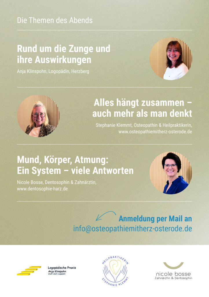 Flyer zum INformationsabend ganzheitlich und gesundheitlich wachsen in Osterode Rückseite.